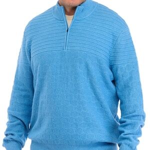 Southern Proper Big & Tall Long Sleeve Textured 1/4 Zip Sweater